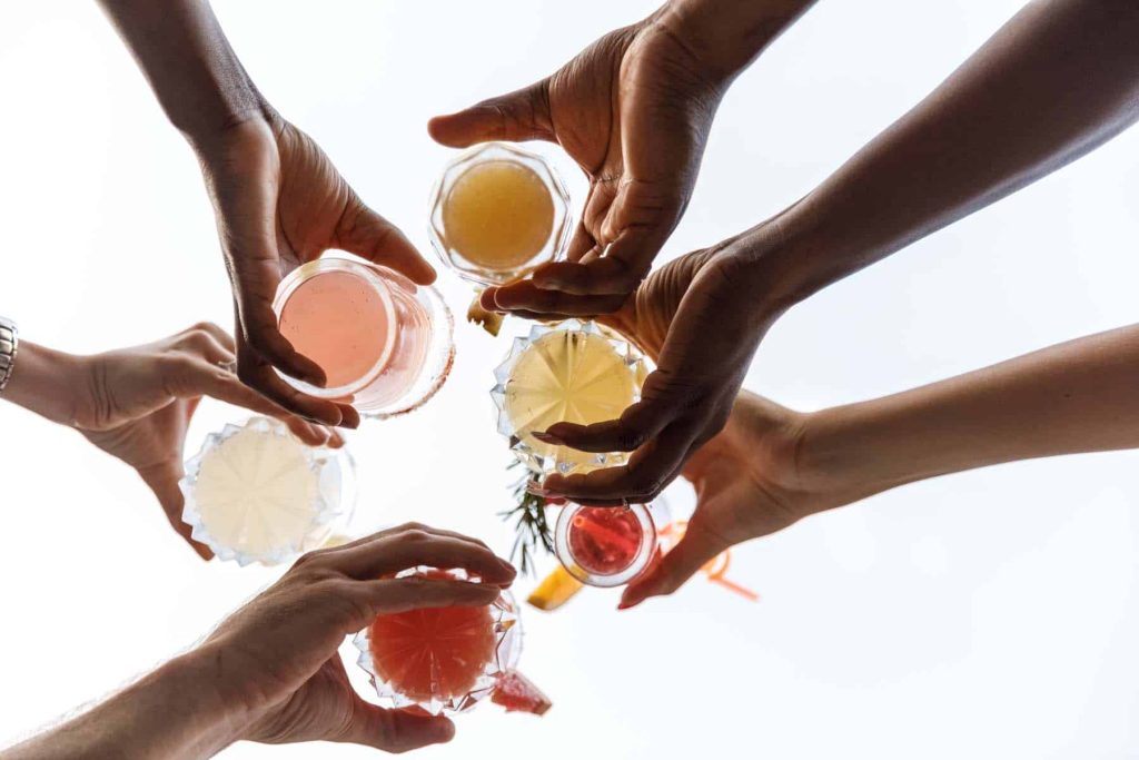 Kava relaxation RTD beverage can — an alcohol alternative on a bar top